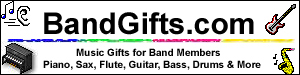 Band Gifts: Guitar, Bass, Drums, Piano, Sax, Flute, Clarinet, Violin
