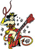Guitar Cowgirl Sticker