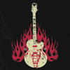 Guitar Flames Girls T-shirt
