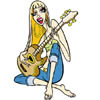 Guitar Girl Sticker
